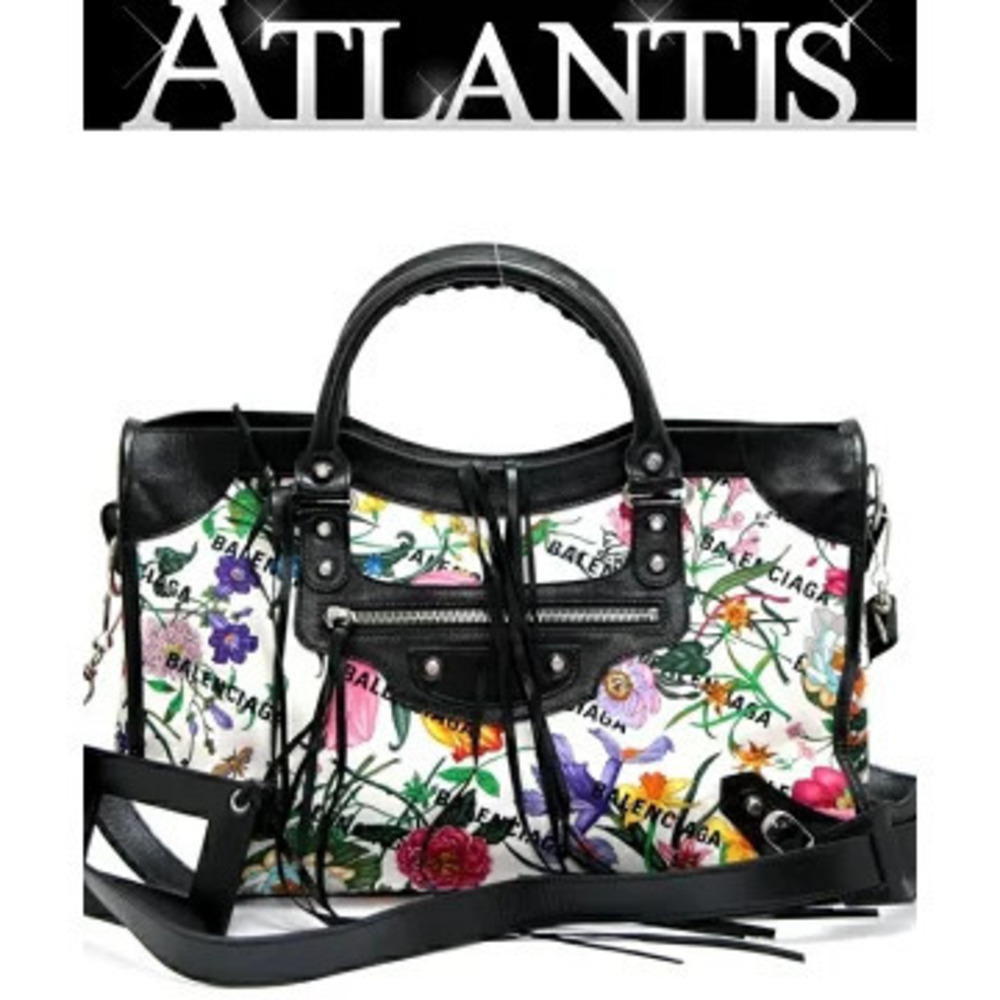 GUCCI BALENCIAGA The Hacker Project Neo City Bag Flora Flower Canvas White